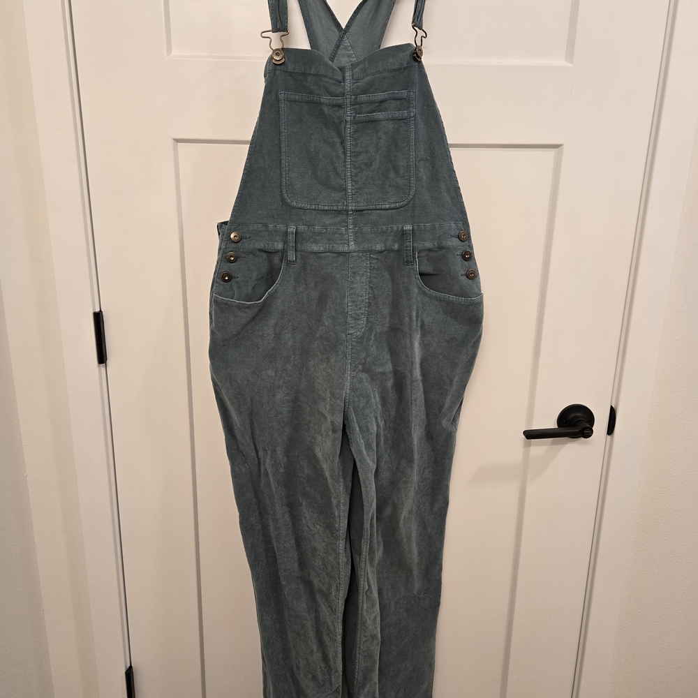 Carve Designs Teal Green Corduroy Women's Overalls